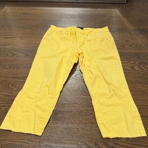 bebe Bright Yellow Cropped Pants